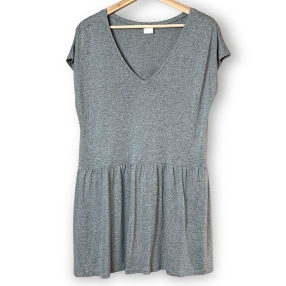 DES PETITS HAUTS Tunic / Mini Dress Cap Sleeves Drop Waist Fabric Made in France - Picture 1 of 10